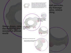 Χύδην Σιλικόνιο πρόβατα Δόντια πρόβατα BPA ελεύθερα δόντια παιχνίδια και το μέγεθος είναι 9,3 * 7cm και το βάρος είναι 25 γραμμάρια